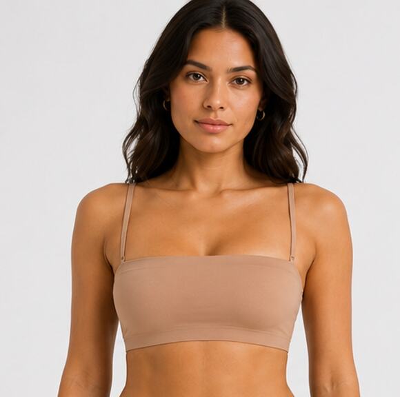 SKIMS Other - SKIMS Naked Bandeau Bra Clay Large Wireless Seamless Strapless NWT